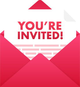 You re invited Badge icon. Written Inside An Envelope Letter